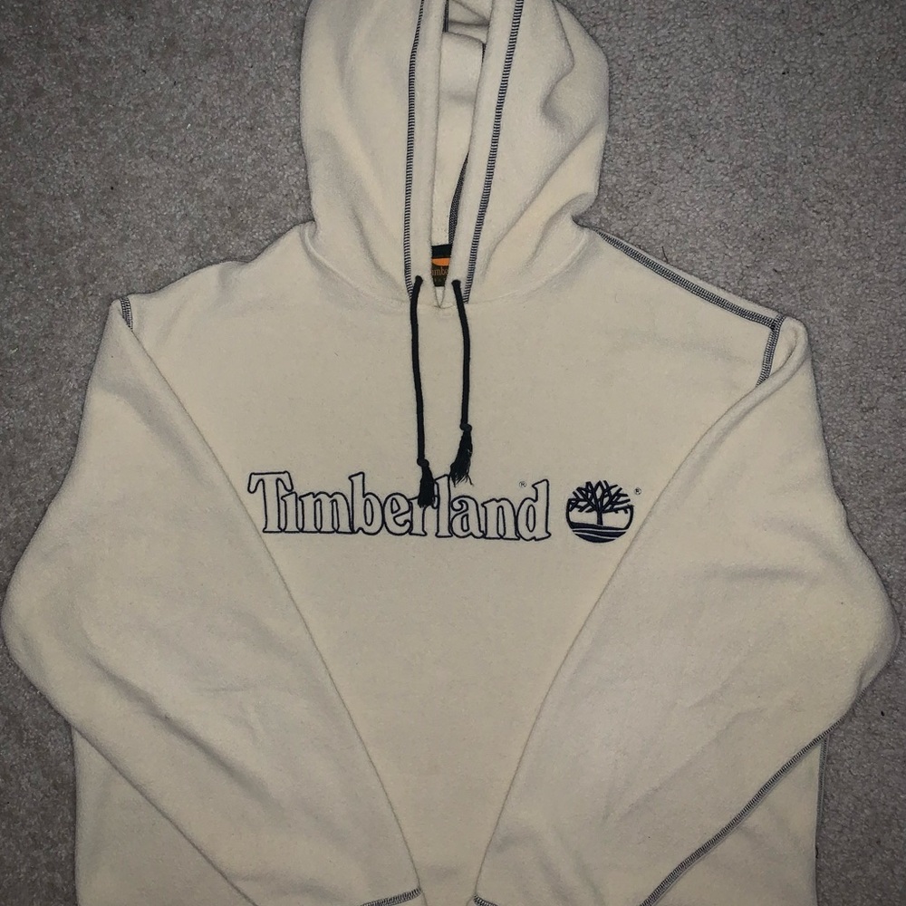 Vintage Timberland Weathergear Reverse Weave Fleece Pullover Hoodie